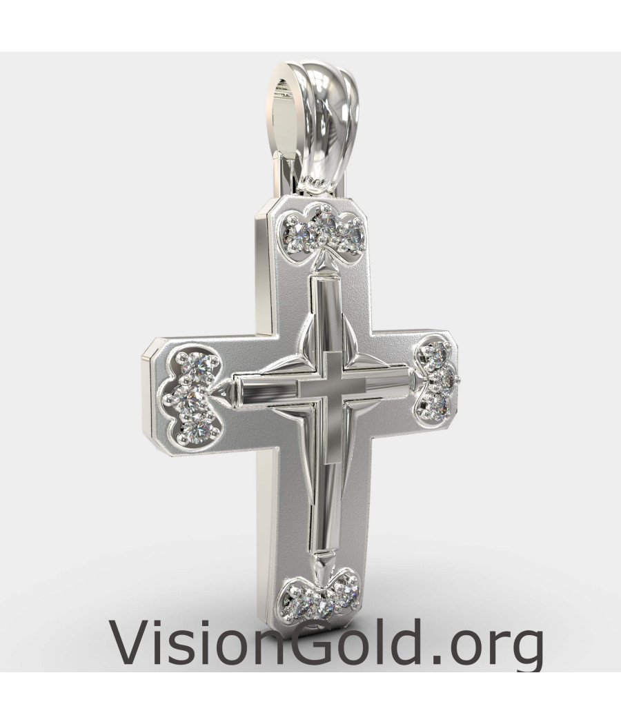 Christening Dainty Orthodox Cross Necklace 0140L