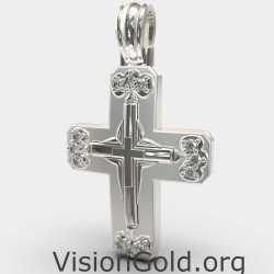 Christening Dainty Orthodox Cross Necklace 0140L