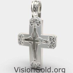 Taufe zierliche orthodoxe Kreuz Halskette 0140L