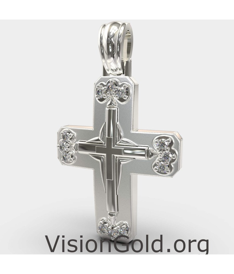 Christening Dainty Orthodox Cross Necklace 0140L