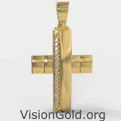 Χρυσός Γυναικείος Βαπτιστικός Σταυρός 0041K