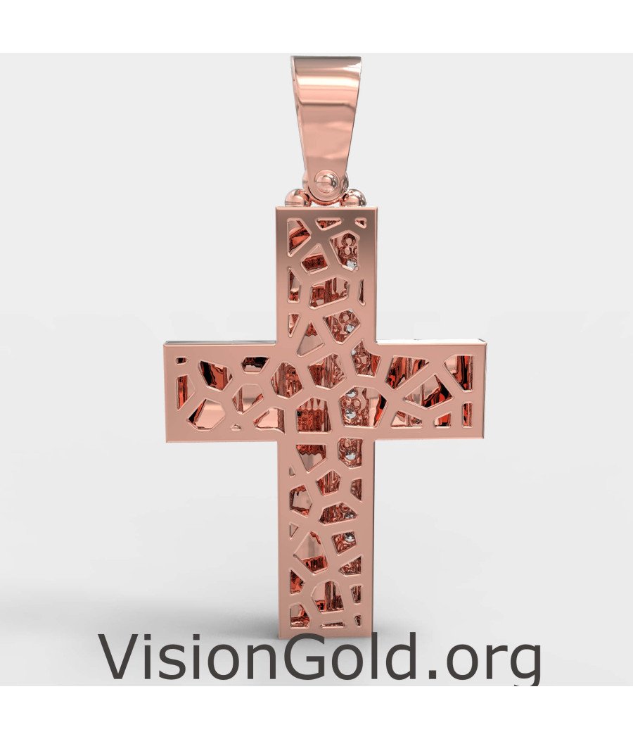 Pink Gold Christening & Baptism Necklace 0041R