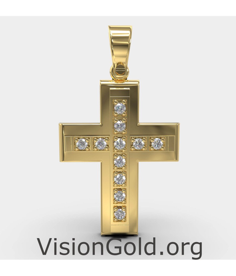 Collar Cruz Oro Amarillo 14k 0040K