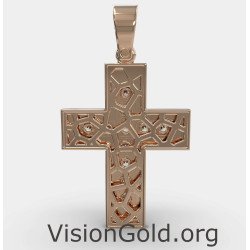 Gold Kinder zierliche Kreuz Halskette 0040R