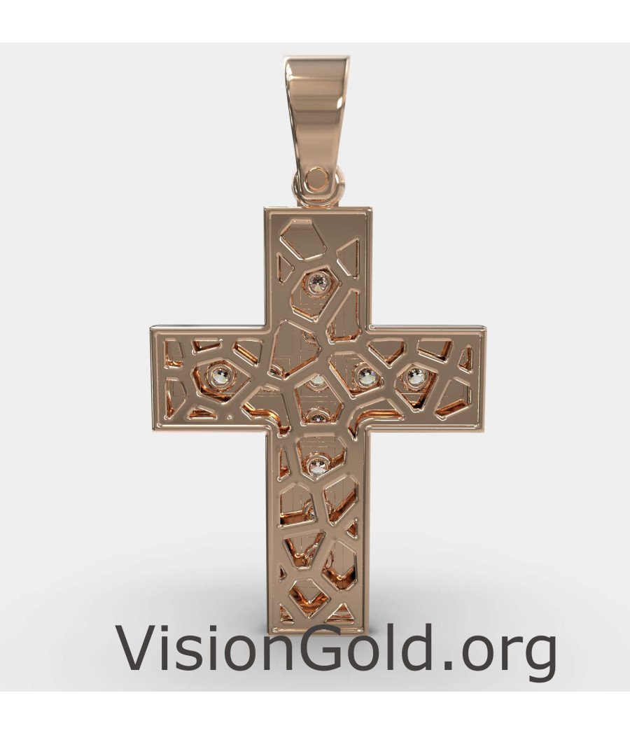 Золотое детское ожерелье Dainty Cross 0040R