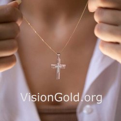 Classy Women's Baptismal Cross 0037R