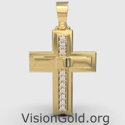 Золотой женский крест 0003