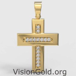 Крест для малышки - подарок на крестины 0016K