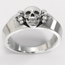 Beeindruckender Totenkopf Bandring 0840