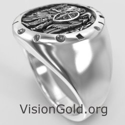 Saint Michael Signet Protection Ring - Religious Ring 0842