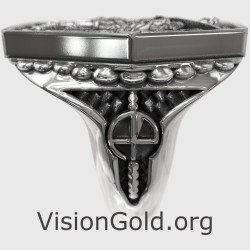 St Michael Christian Signet Men's Ring 0657