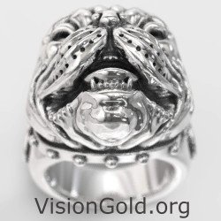 Signet Bulldog Men's Ring 0492