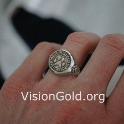 Кольцо Signet Bear Paw Carved Ring - Кольцо Боец 0845