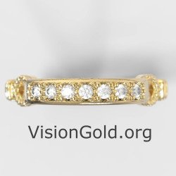 Small & Dainty 14K Yellow Gold Promise Ring 1353K