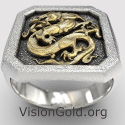 Premium Dragon Signet Ring 0849K