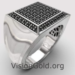 Signet Anillo de Plata para Hombre 0855