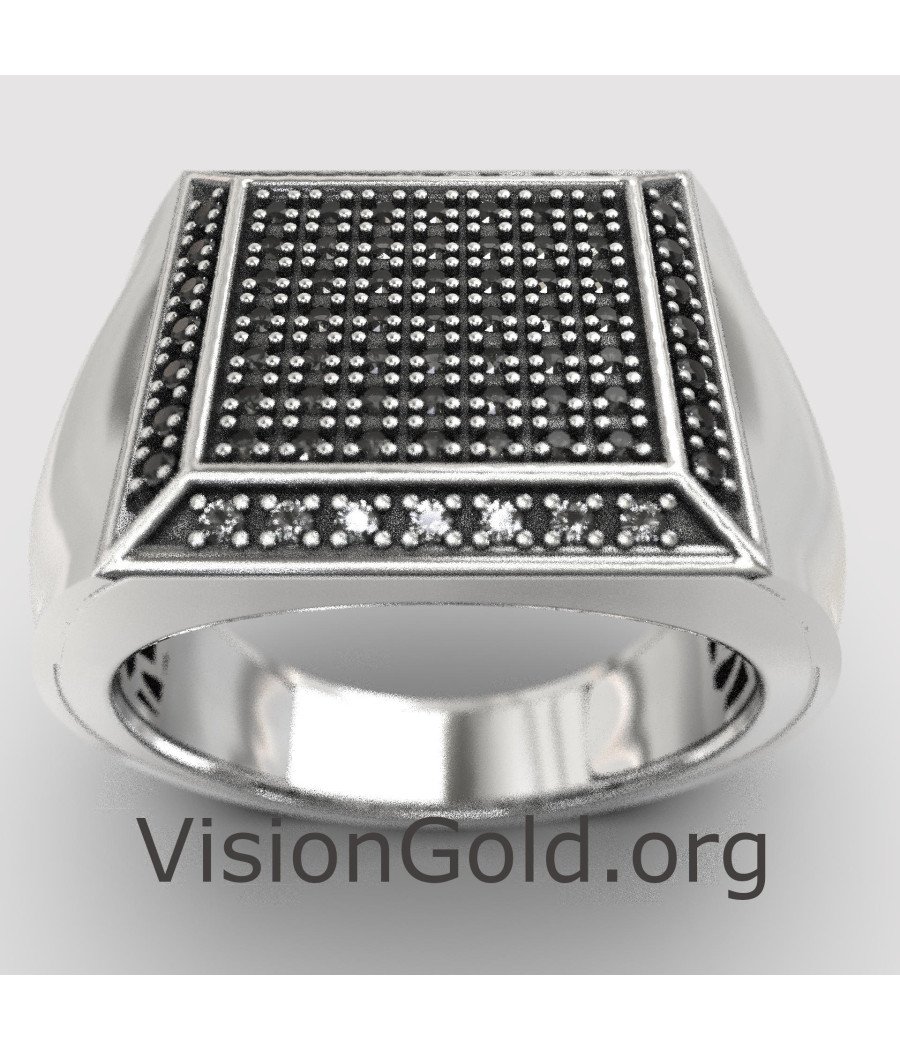 Signet Silver Men Ring 0855