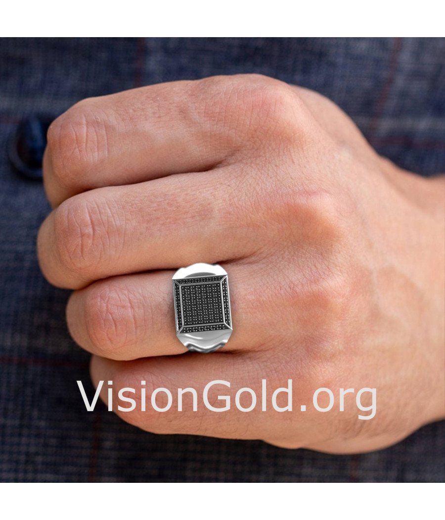 Signet Silver Men Ring 0855