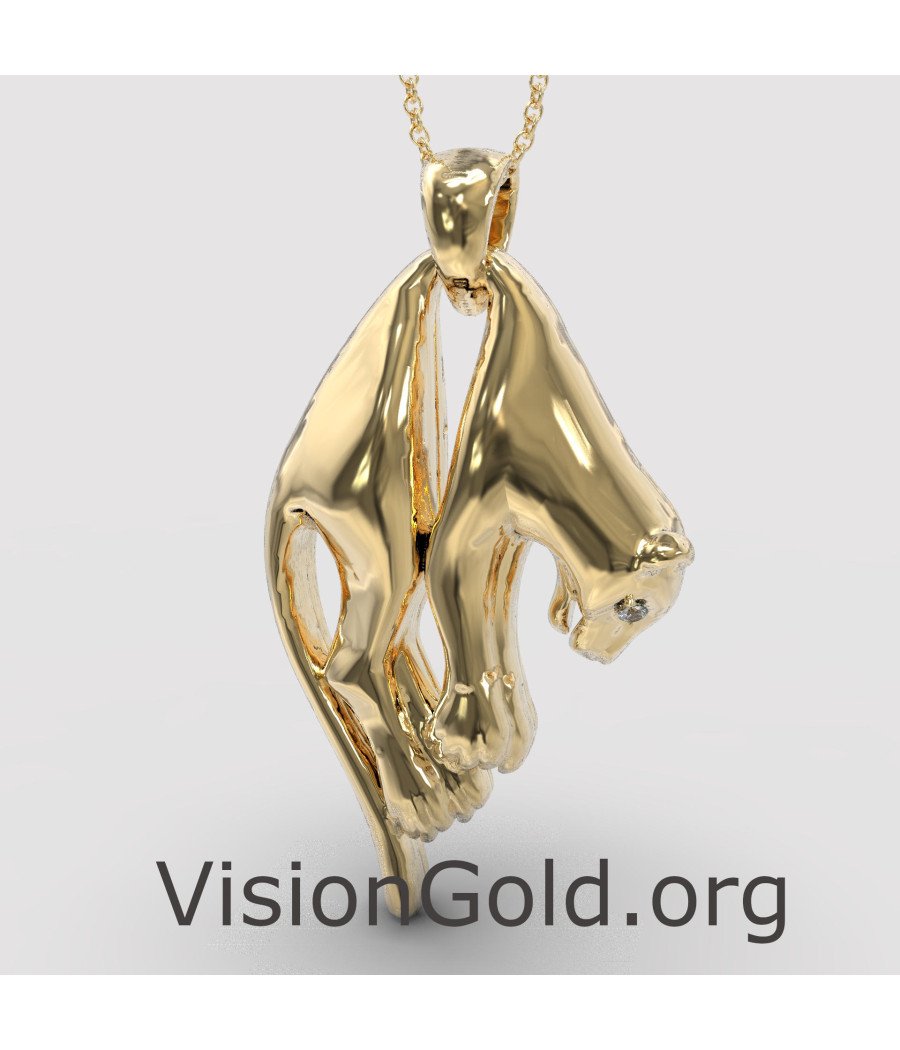 Regalo Mujeres Neclace Pantera Colgante 0247K