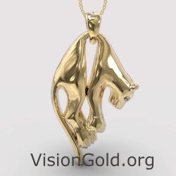 Regalo Mujeres Neclace Pantera Colgante 0247K