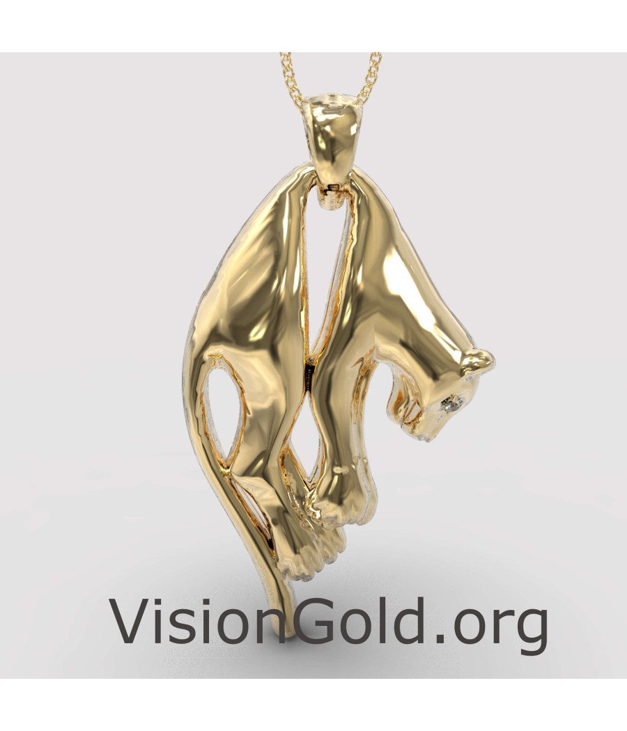 Regalo Mujeres Neclace Pantera Colgante 0247K