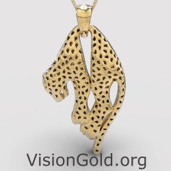 Regalo Mujeres Neclace Pantera Colgante 0247K