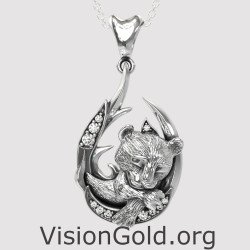 New Mom Gift Cute Lion Cub Necklace 0846L