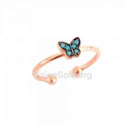 Серебряное кольцо с бабочкой