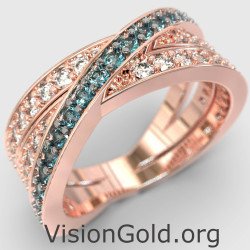 Anillo X Oro Rosa 1033R