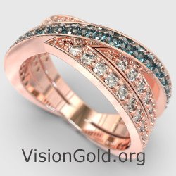 Anillo X Oro Rosa 1033R