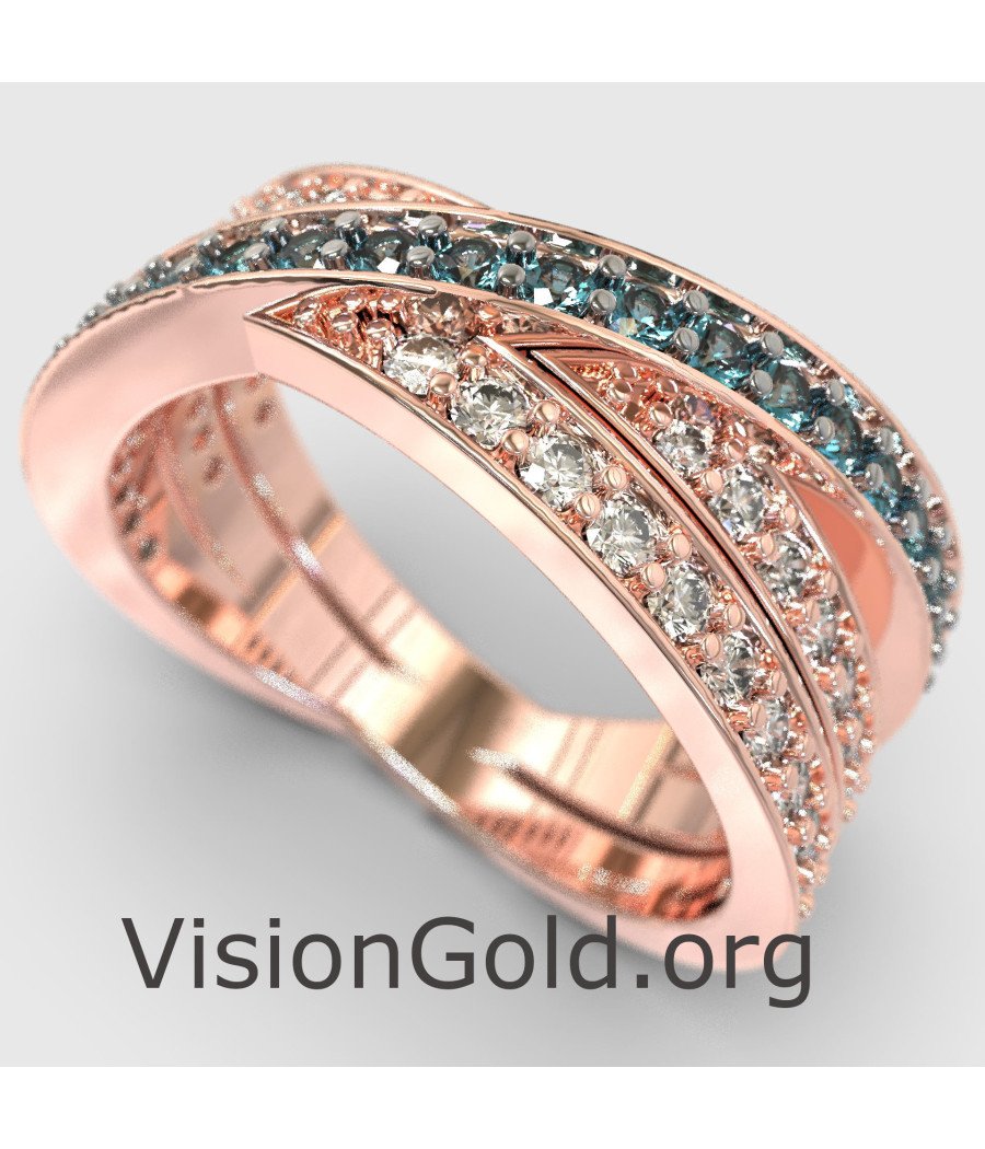 Anillo X Oro Rosa 1033R