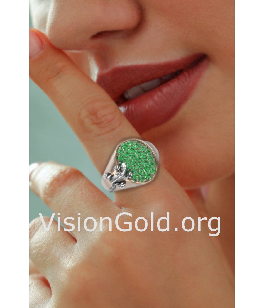 Кольцо для бриллиантов Lizard Chevalier Signet Ring 1317RP