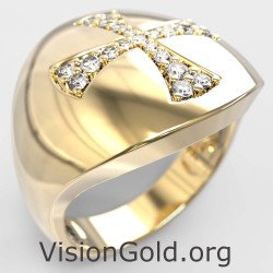 Anillo Cruz Signet Pinky 0474KLP