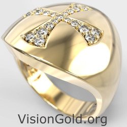 Anillo Cruz Signet Pinky 0474KLP