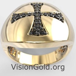 Романтическое кольцо с крестом Шевалье 0474KMP