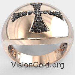 Chevalier Ring Cross - Gift For Her 0474RMP