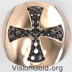 Кольцо-крест Chevalier - подарок для нее 0474RMP