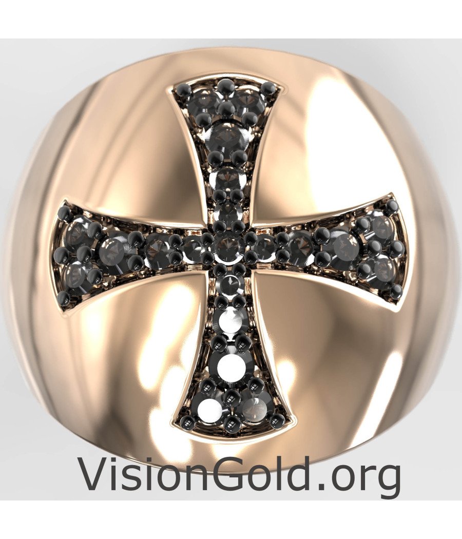 Chevalier Ring Kreuz - Geschenk für Sie 0474RMP