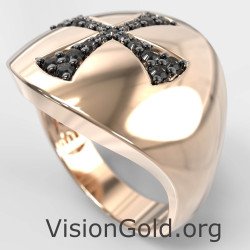 Chevalier Ring Kreuz - Geschenk für Sie 0474RMP