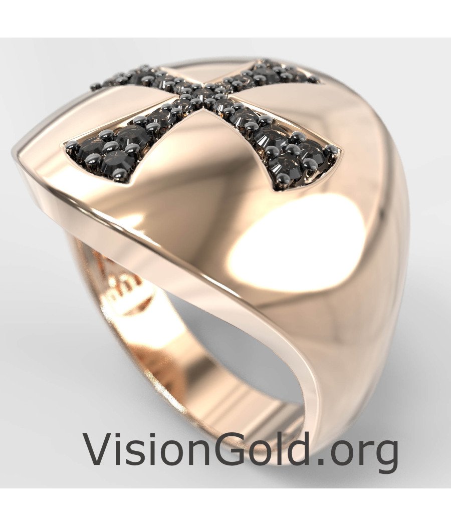 Chevalier Ring Kreuz - Geschenk für Sie 0474RMP