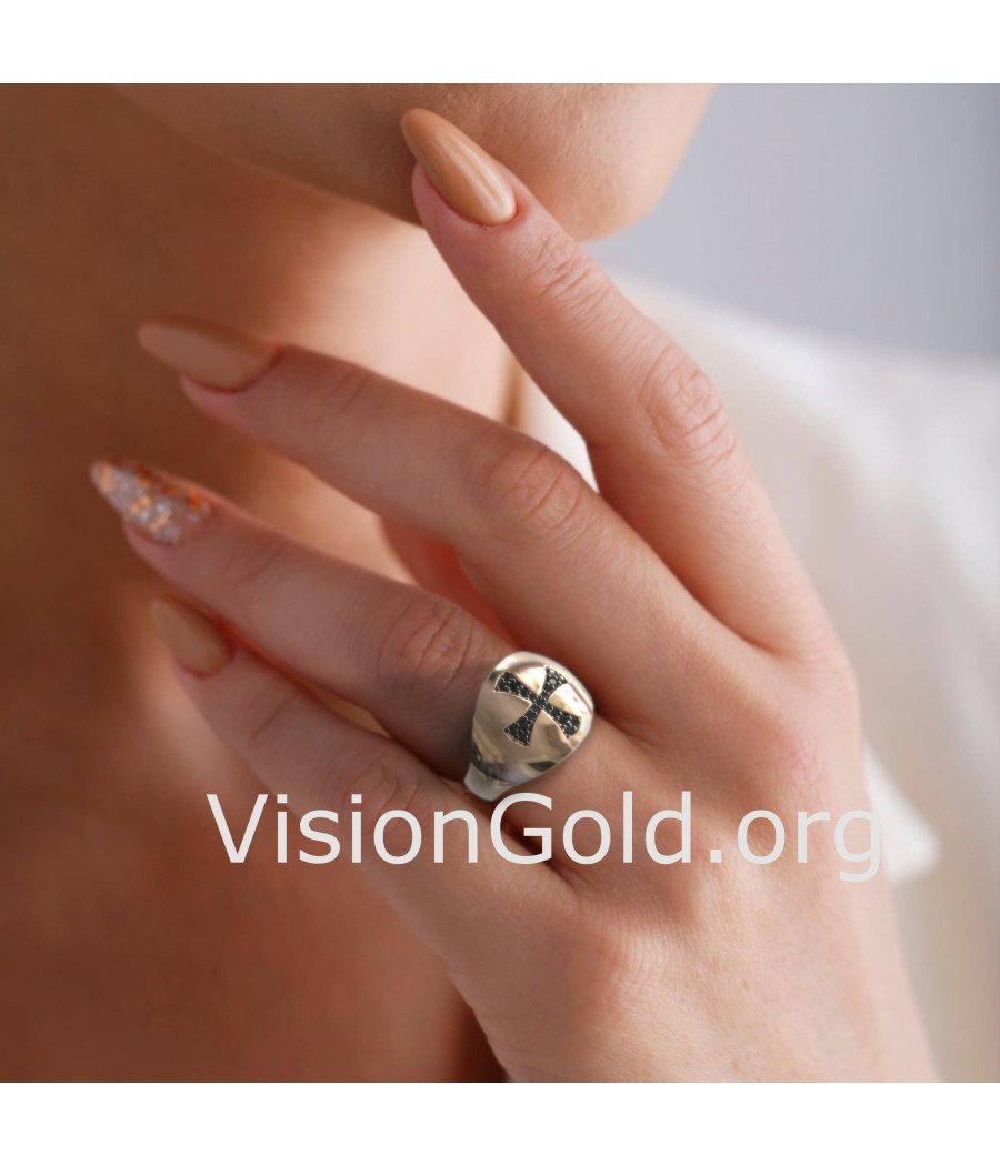 Chevalier Ring Kreuz - Geschenk für Sie 0474RMP