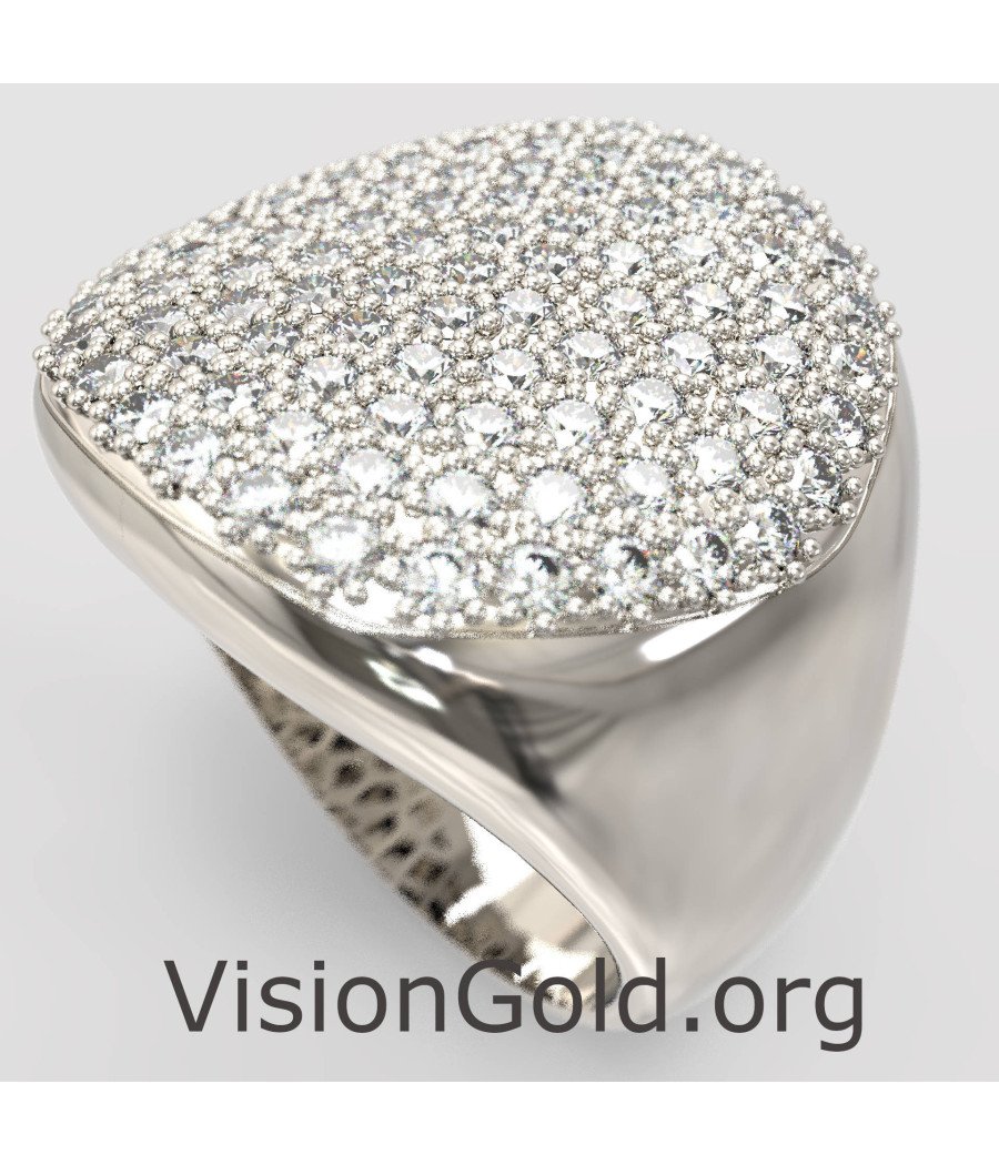 Роскошное кольцо с паве Шевалье 66L