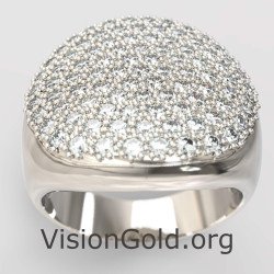 Роскошное кольцо с паве Шевалье 66L