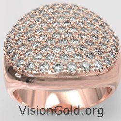 Timeless Pave Chevalier Signet Ring 66R