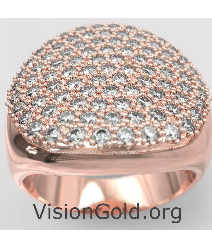 Timeless Pave Chevalier Signet Ring 66R