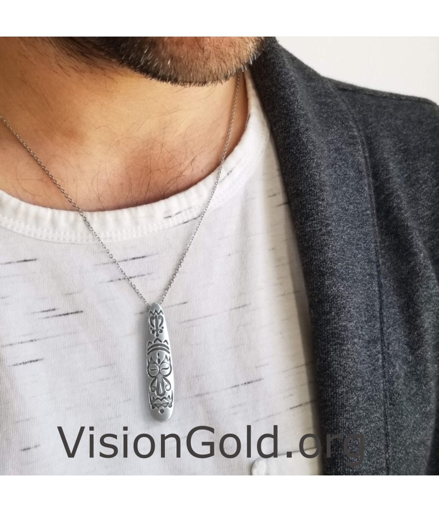 Mens Totem Pendant Necklace 0042A