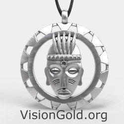 Ασημένιο Ανδρικό Κολιέ Savage 0025