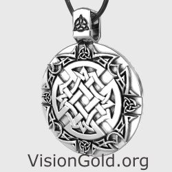 Vintage Celtic Knot Anhänger Halskette 0017