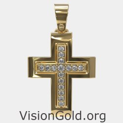 Kreuz-Halskette für Mädchen zur Taufe 0042K
