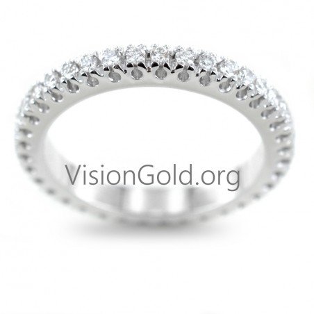 Eternity band engagement ring 0,50 ct